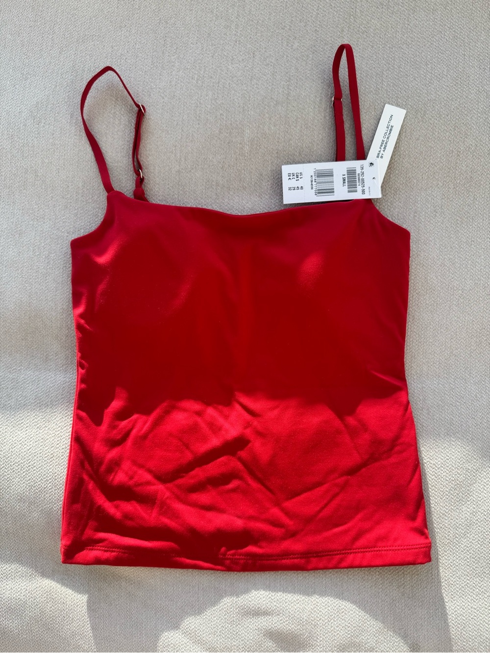 Abercrombie Bra Free Women's Red Slim Cami Tank Top